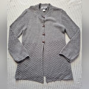 Vintage 212 Women’s Large Gray Acrylic Button Up Cardigan Sweater